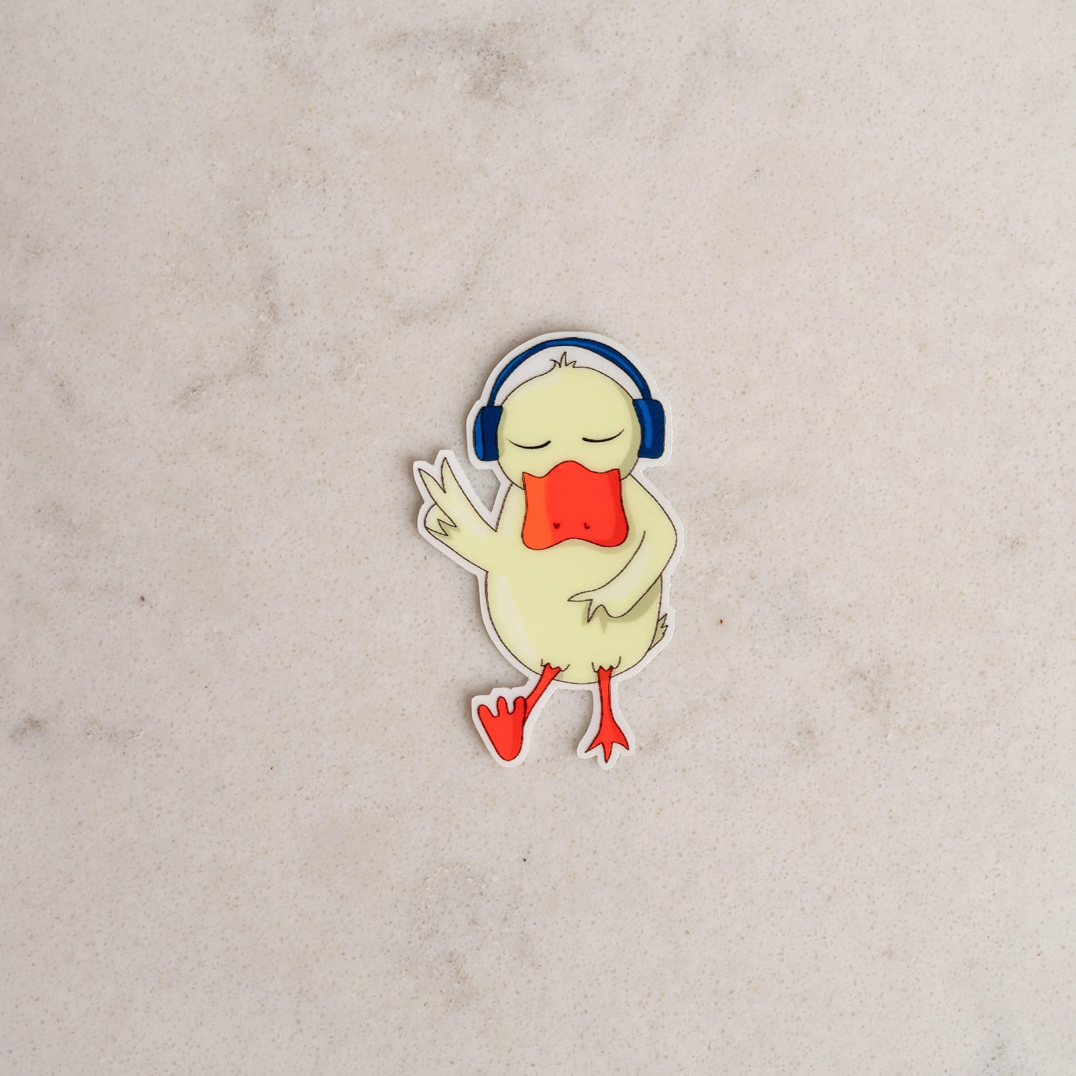 Dancing Duck | Klistermärke (Transparent)
