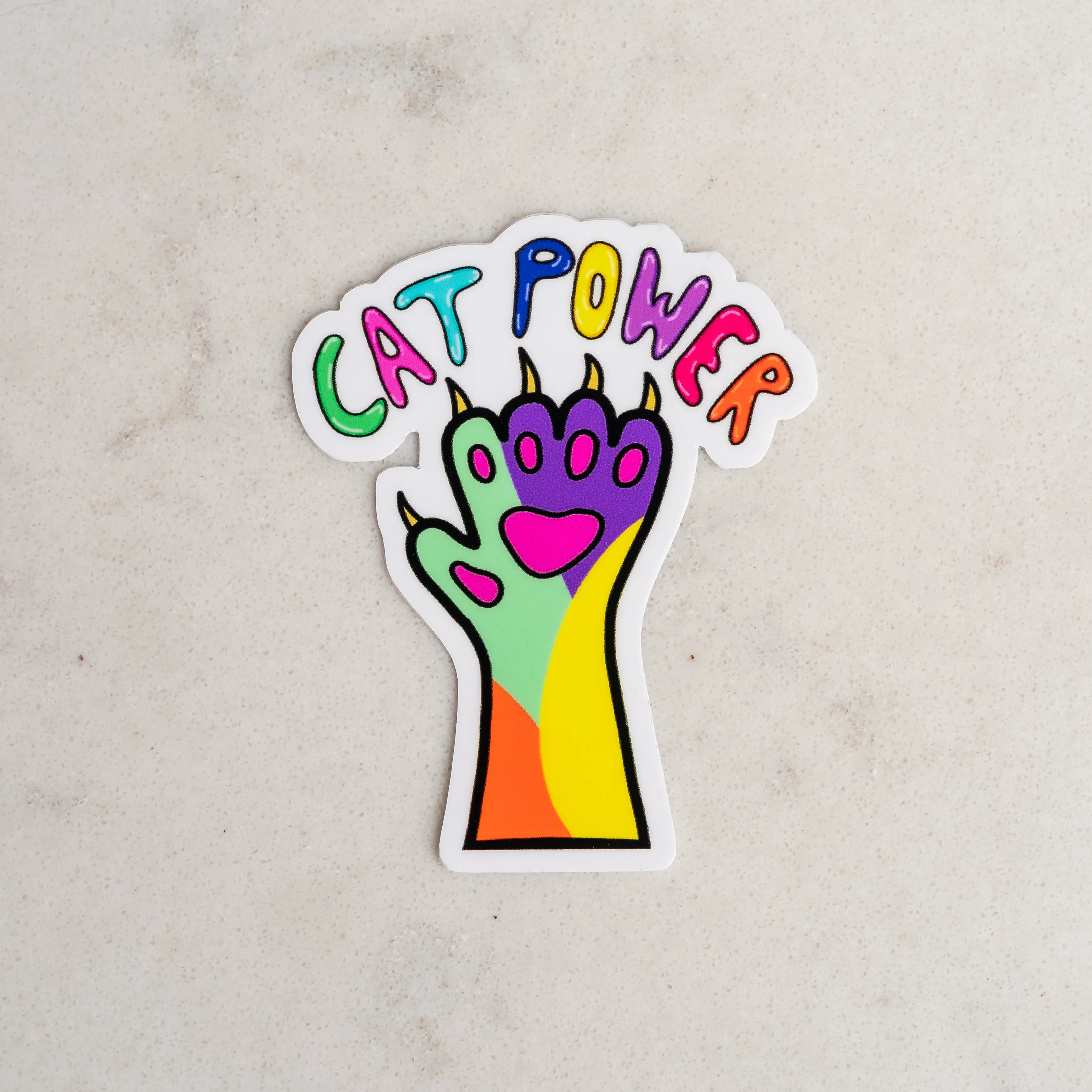 CAT POWER | Klistermärke (Transparent)