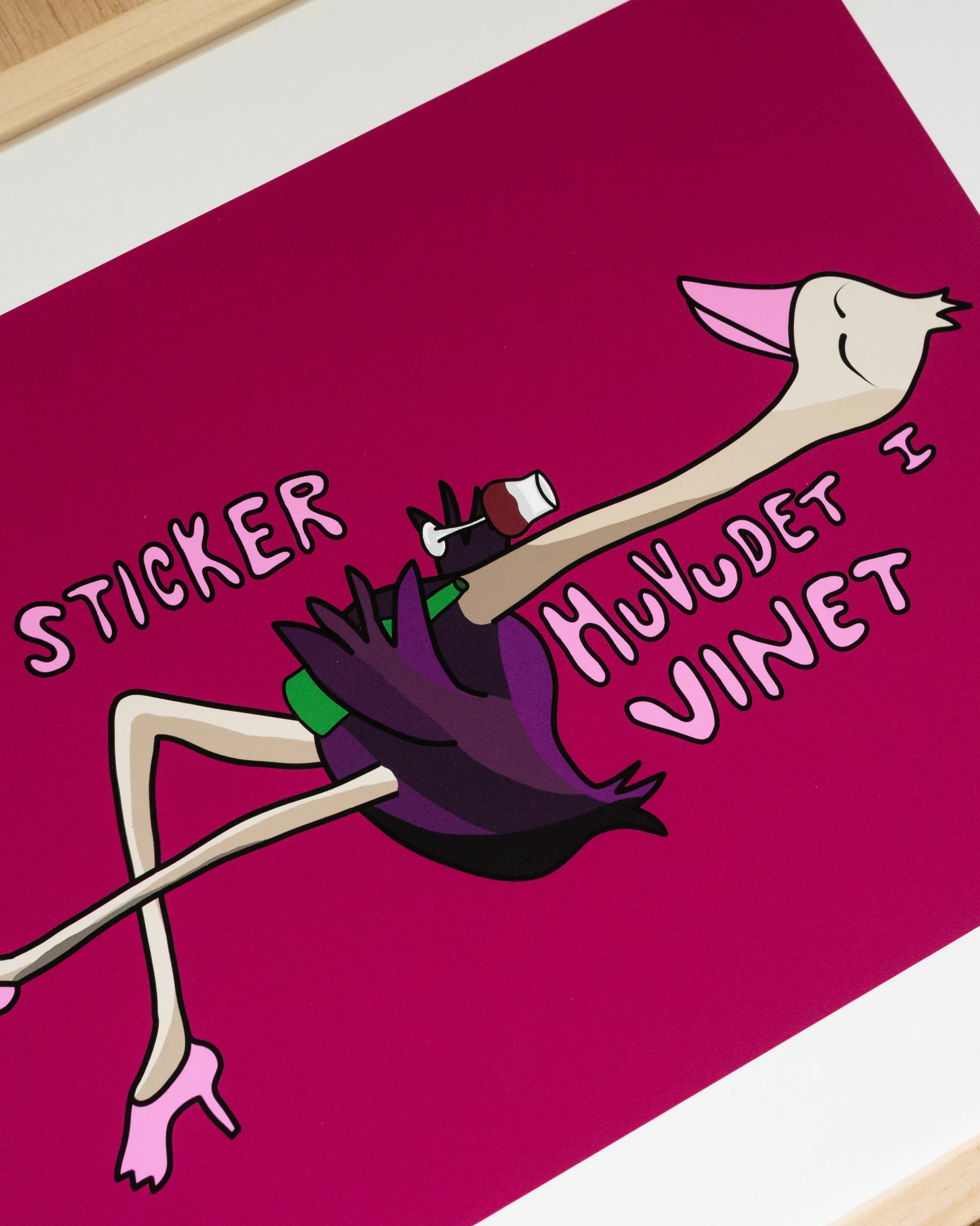 Sticker Huvudet i Vinet | Poster